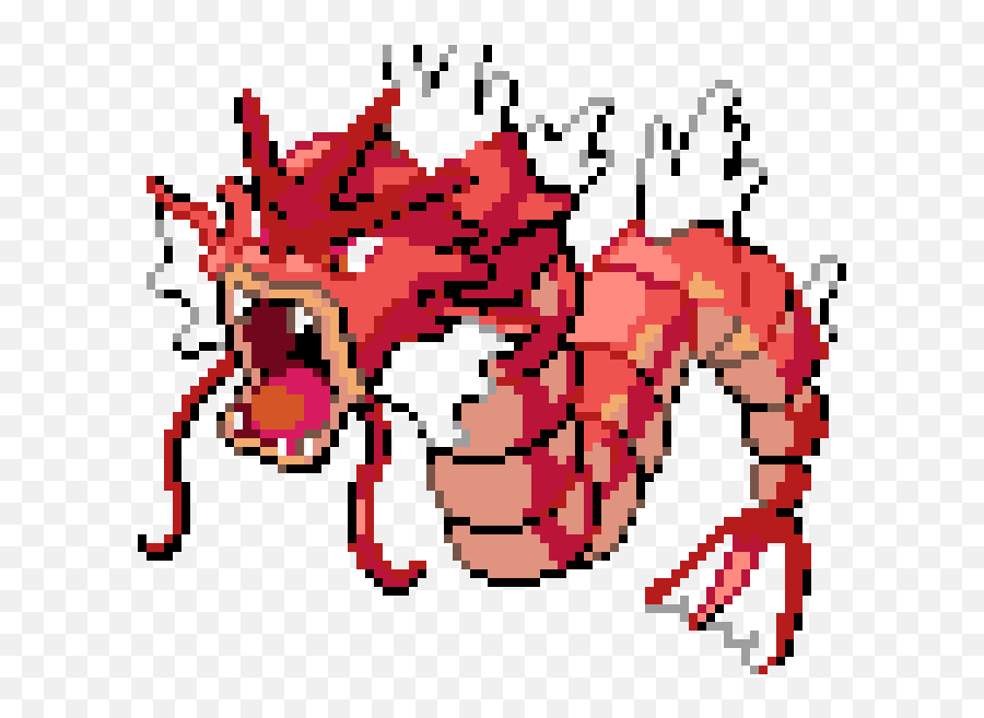 Pixilart - Shiny Gyarados By Artdrawpixels13 Gyarados Pokemon Pixel Art ...