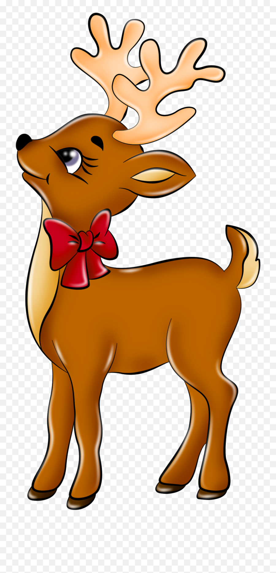 Reindeer Clipart - Reindeer Drawing Cute Png,Reindeer Transparent Background