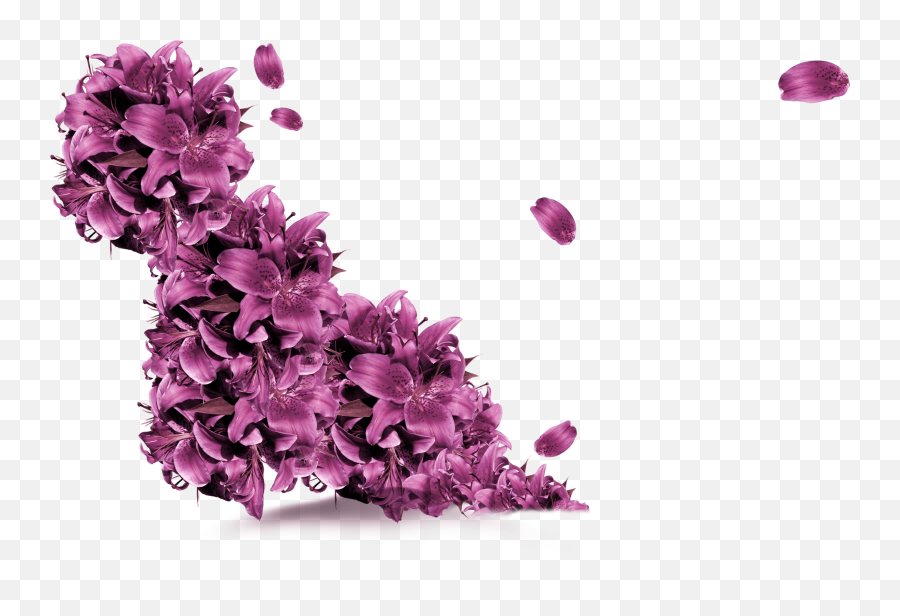 Download Clip Library Stock Purple - Vector Purple Flowers Png,Flower Petal Png