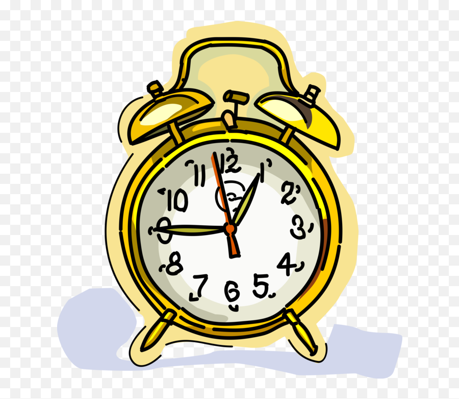 Vector Illustration Of Alarm Clock Ringing Its Morning - Student Time Out Card Png,Clock Vector Png