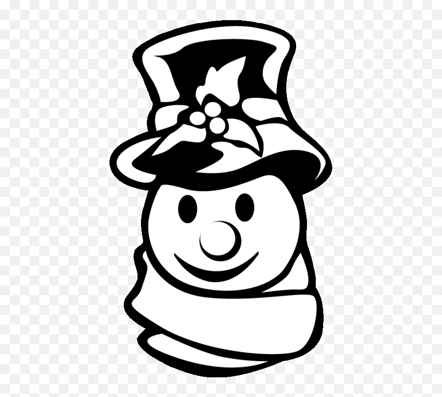Snowman Face Png - Transparent Snowman Black And White,Snowman Clipart Transparent Background