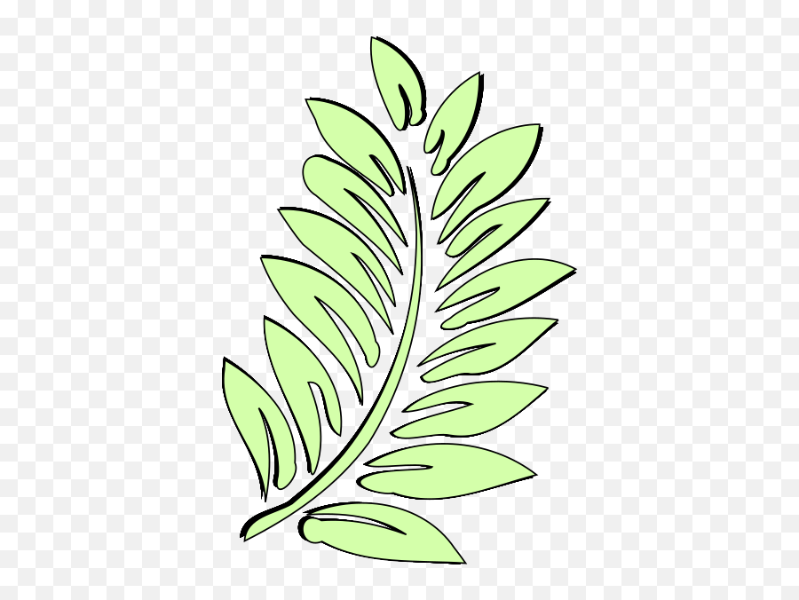 Palm Branch Black And White Clip Art - Decorative Png,Palm Branch Png