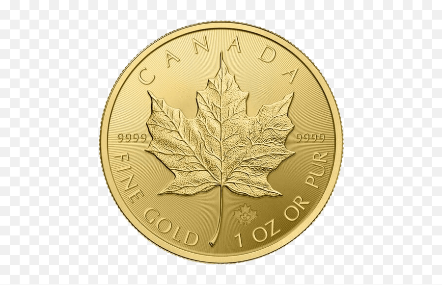 Canadian Maple Leaf Gold Coin - Canadian Mint Gold Coins Png,Gold Coin Png