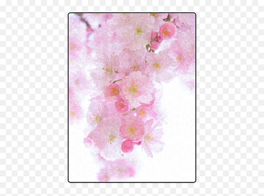 Beautiful Pink Japanese Cherry Tree Blossom Blanket 50x60 Id D626516 - Girly Png,Japanese Cherry Blossom Png