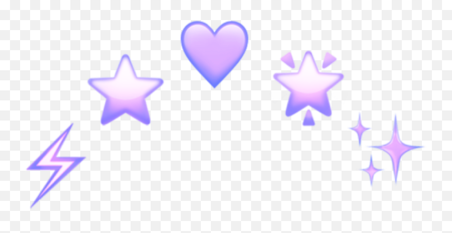 Download Purple Crown Emoji Emojis Tumblr Stars Png - Aesthetic Heart Transparent Emoji,Stars Png