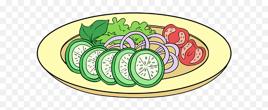 Salad Icon Png - How To Draw Salad Salad Drawing Easy Diet Food,Transparent Salad Icon