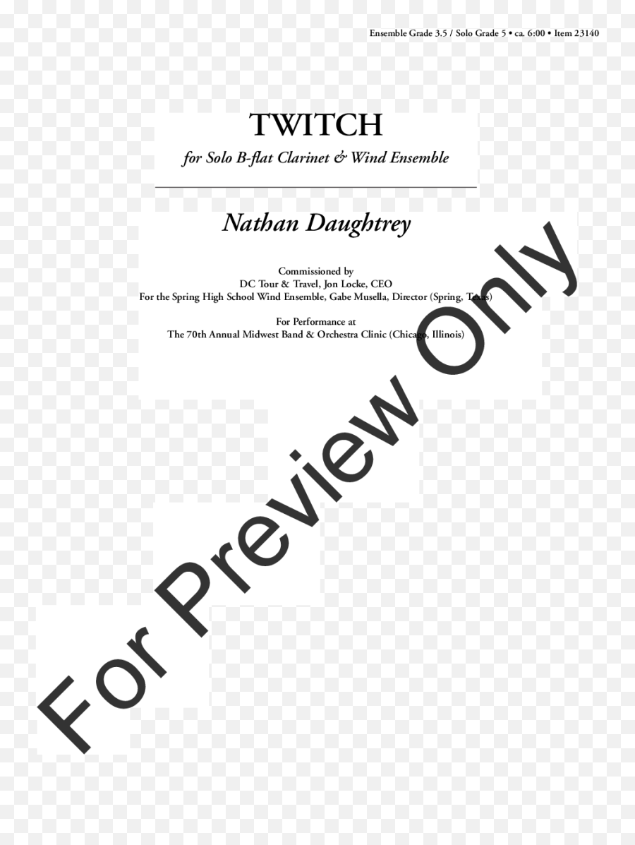 Twitch By Nathan Daughtry Jw Pepper Sheet Music - Language Png,Twitch Icon Black And White