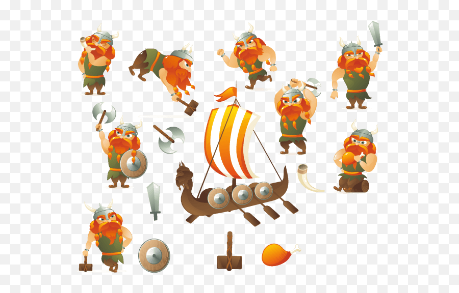 Cartoon Vikings Vector Download - Vikings Cartoon Png,Cartoon Icon Images