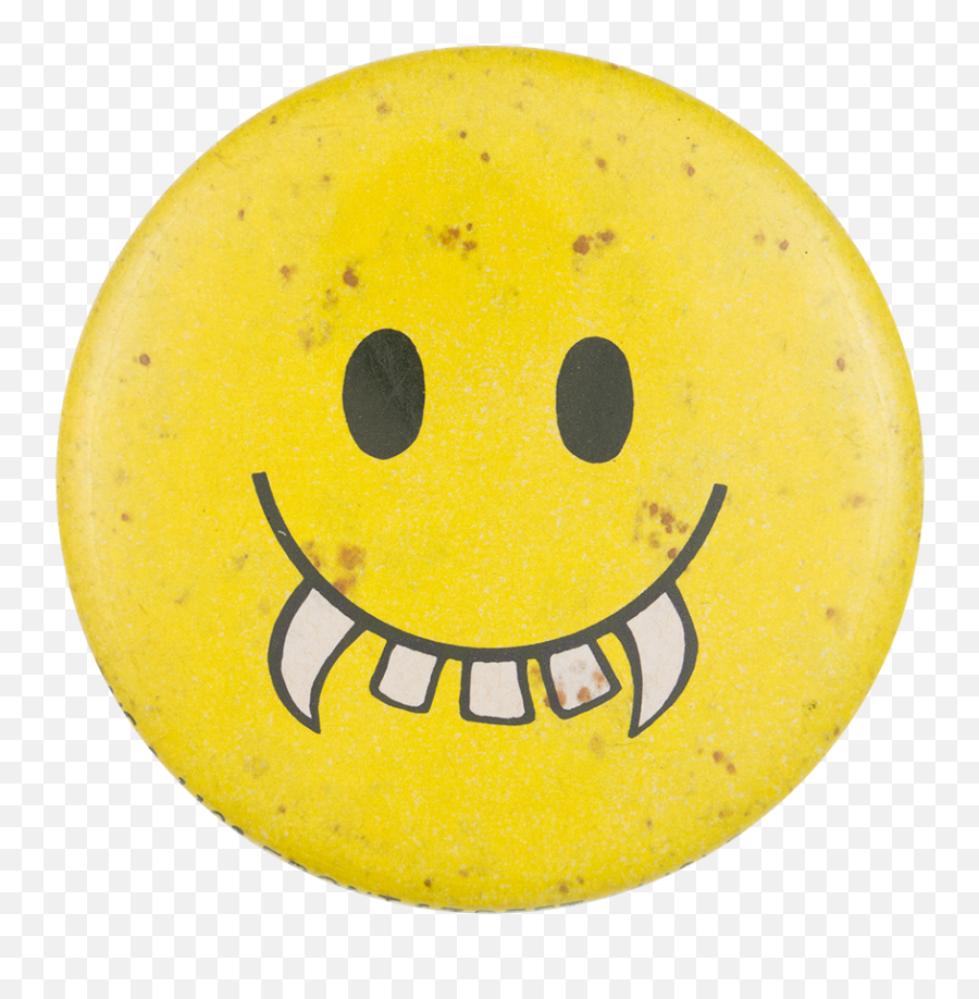 Vampire Smiley Busy Beaver Button Museum - Wide Grin Png,Vampire Teeth Icon