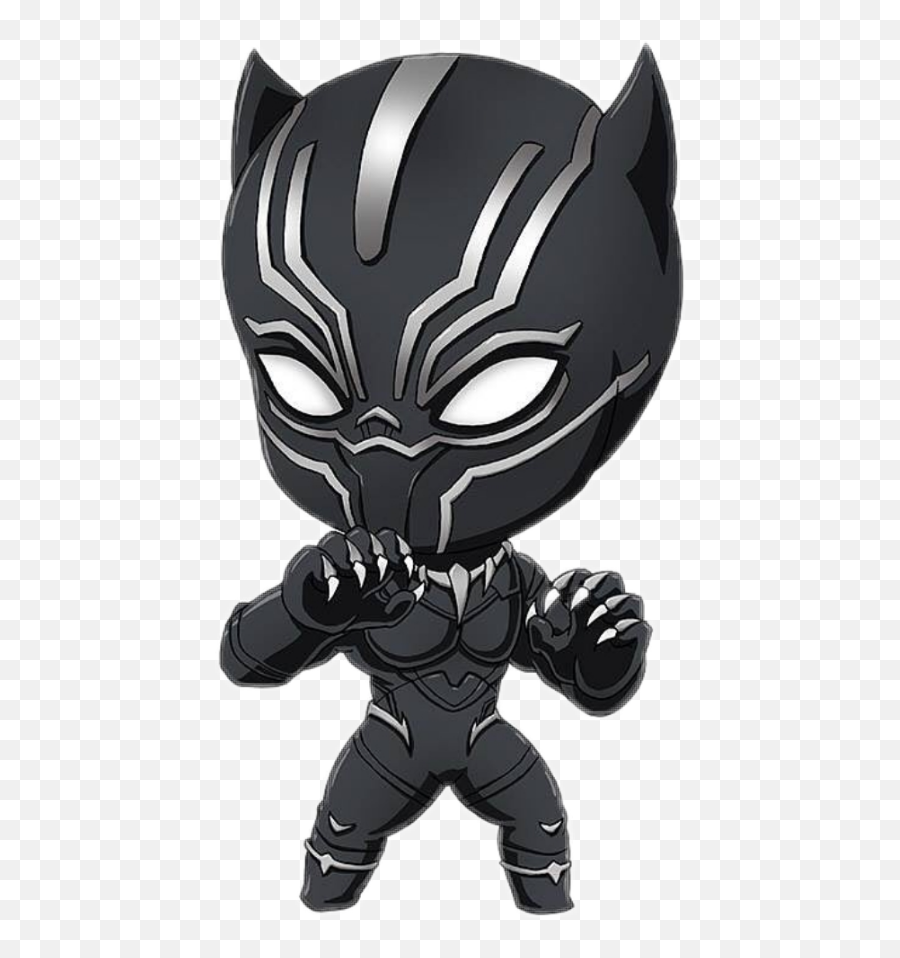 Blackpanther Marvel Chibi - Sticker By Mallau Chibi Black Panther Drawing Png,Black Panther Head Png