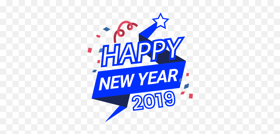 2019 - Happynewyearpngfreepic Happy New Year 2019 Png Text,New Year 2018 Png