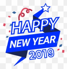 2019 - Happynewyearpngfreepic Happy New Year 2019 Png Text,New Year 2018 Png