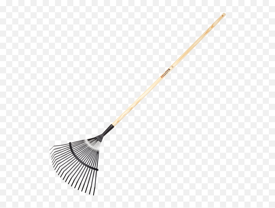Flat Prong Lawn Rake With Handle For Cleaning Lawns Leaves - Garden Broom Png,Rake Png