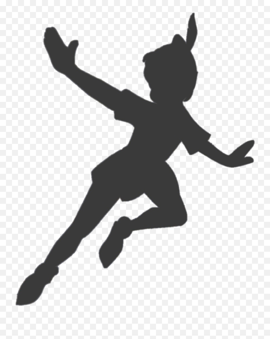Peter Pan Tinker Bell Silhouette Shadow - Peter Pan Silhouette Png,Tinkerbell Transparent
