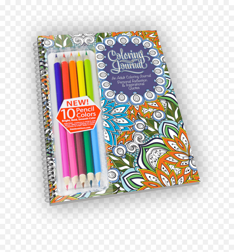 Coloring Journal Variation 2 With Pencils - Coloring Book Png,Color Pencil Png
