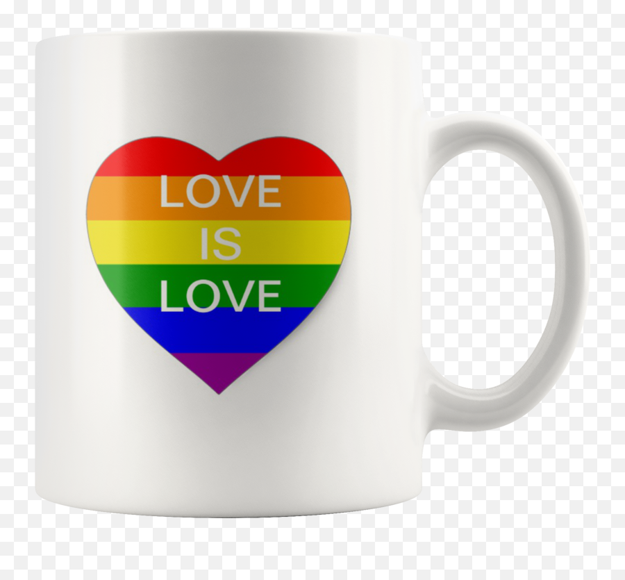 Love Is Shirt Lesbian Gay Coffee Mug Pride - Pride Cup Png,Gay Pride Flag Png