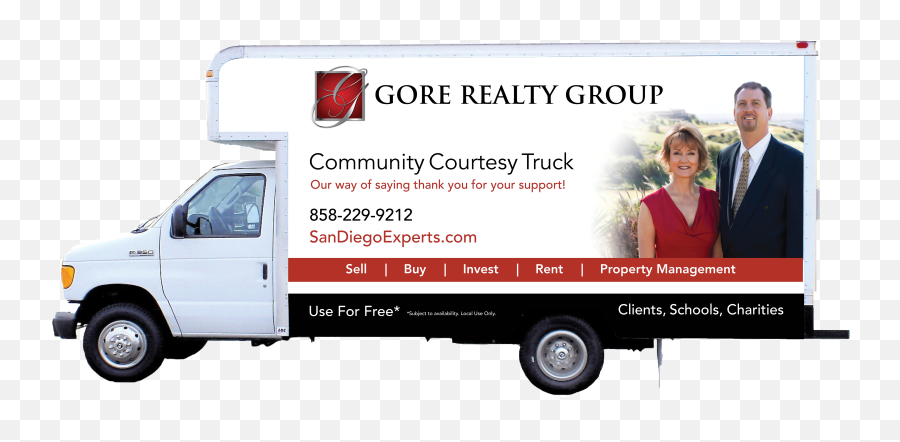 Use Our Moving Truck San Diego Real Estate And Homes For Sale - Commercial Vehicle Png,Truck Transparent Background