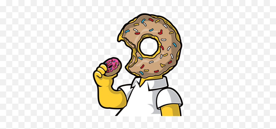 Homer Simpson Doughnut Eating T - Shirt Donut Simpson Logo Png,Homer Simpson Png