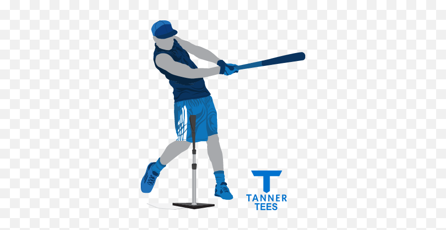 Tanner Tees Practicing With A Batting Tee - Old Guy Hitting Off Tee Baseball Png,Softball Bat Png