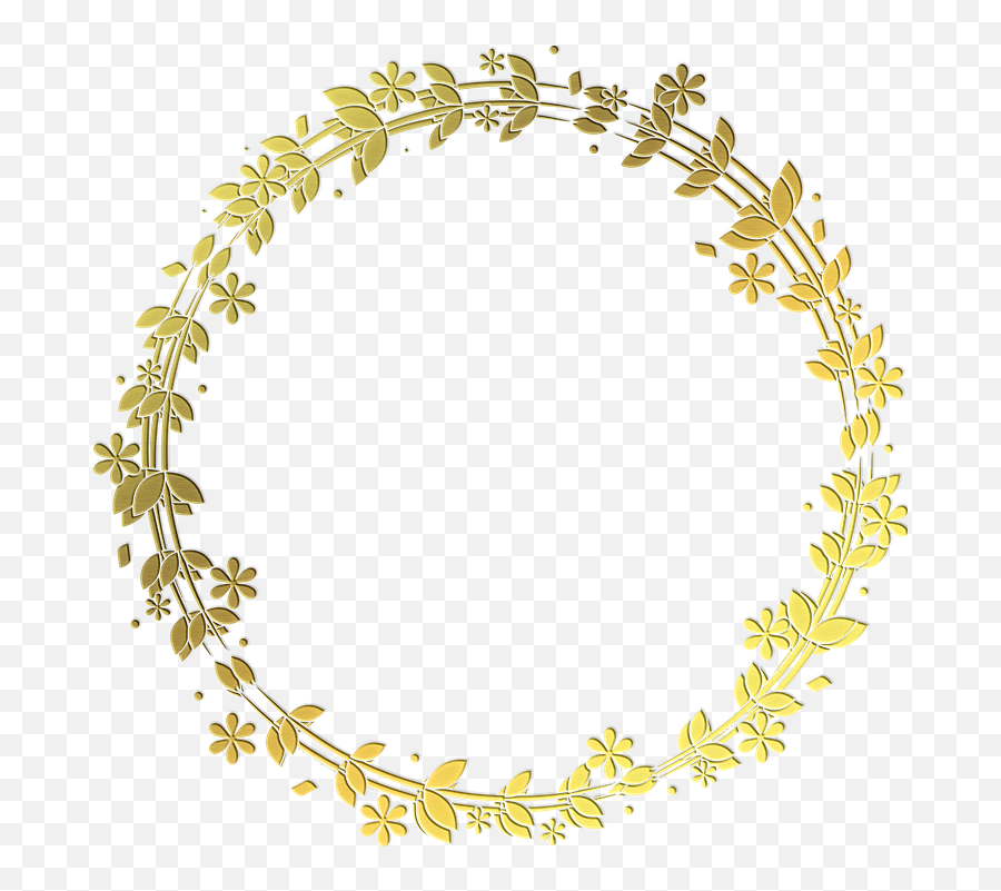 Gold Foil Wreath Botanical - Free Image On Pixabay Wreath Png,Gold Foil Png
