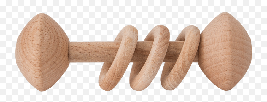 Natural Wooden Ring Rattle Nature Baby Free Shipping - Wood Baby Rattle Png,Rattle Png