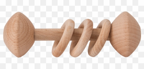 Natural Wooden Ring Rattle Nature Baby Free Shipping - Png