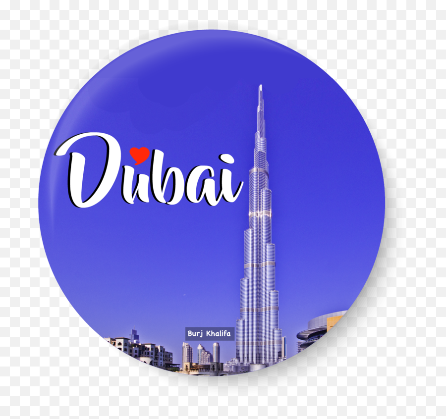 Love Dubai I Burj Khalifa Uae Middle East Gulf Souvenir L Travel Fridge Magnet - At The Top Burj Khalifa Png,Burj Khalifa Png