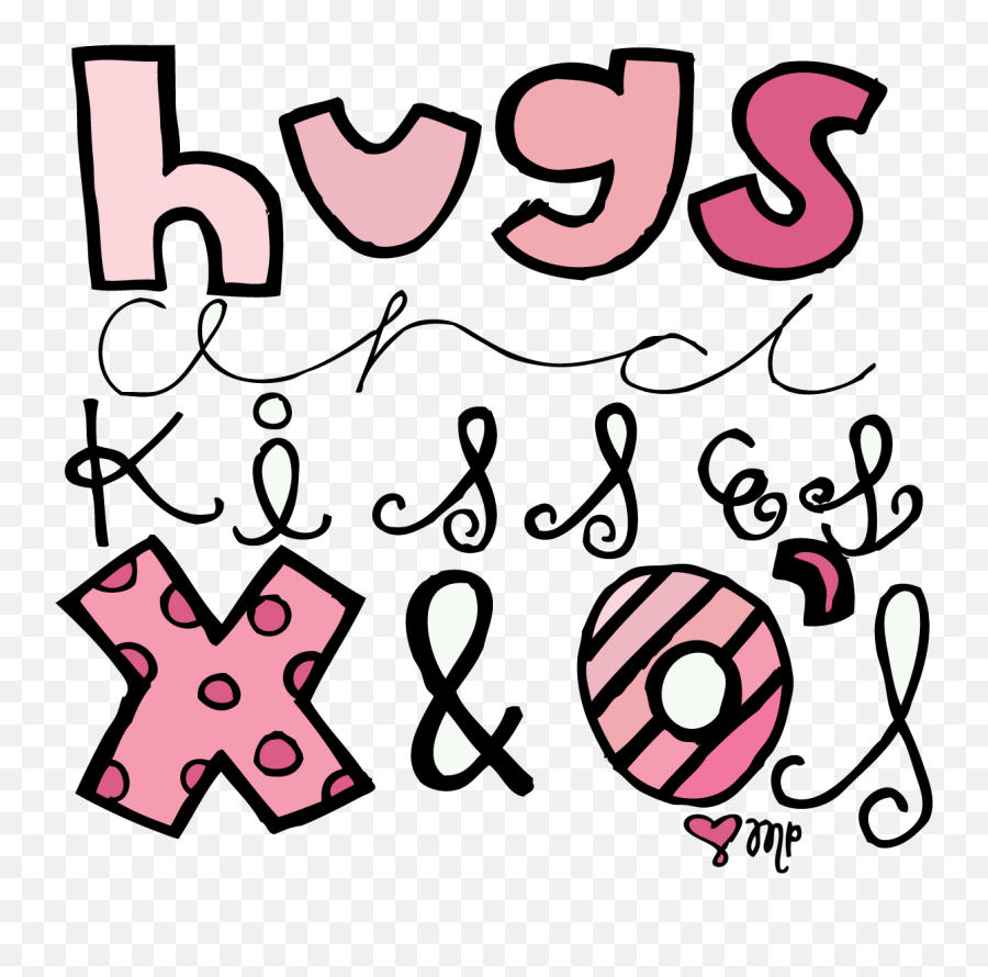 All Things Girly Illustrating Hugs And - Hugs And Kisses Clip Art Png,Kisses Png