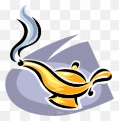 Magic Lamp Royalty Free Vector Clip Art Illustration - Magic Lamp Png,Genie Lamp Png