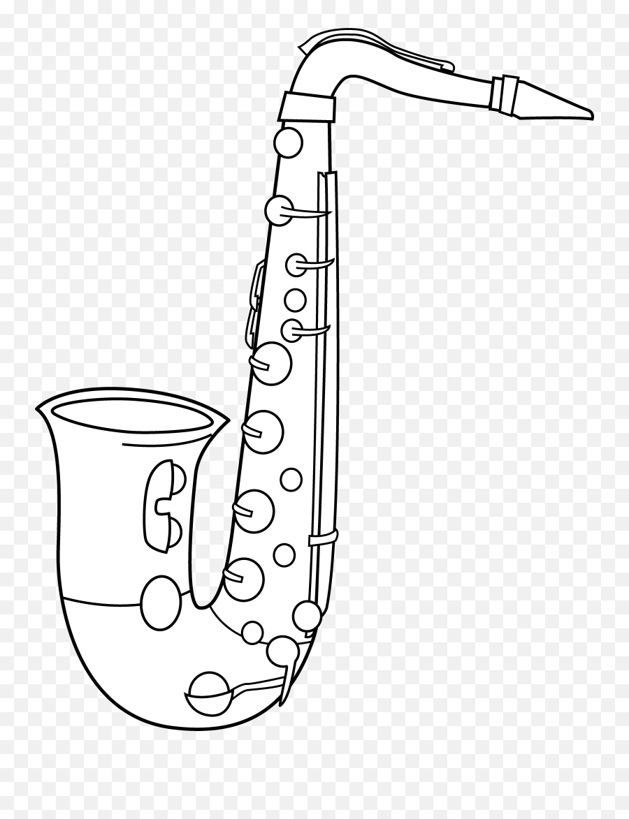 Saxophone Clipart - J As A Saxophone Transparent Cartoon Cartoon Black And  White Saxophone Png,Saxophone Transparent - free transparent png images -  