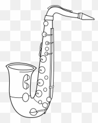 Saxophone Clipart - J As Transparent Cartoon Black And White png