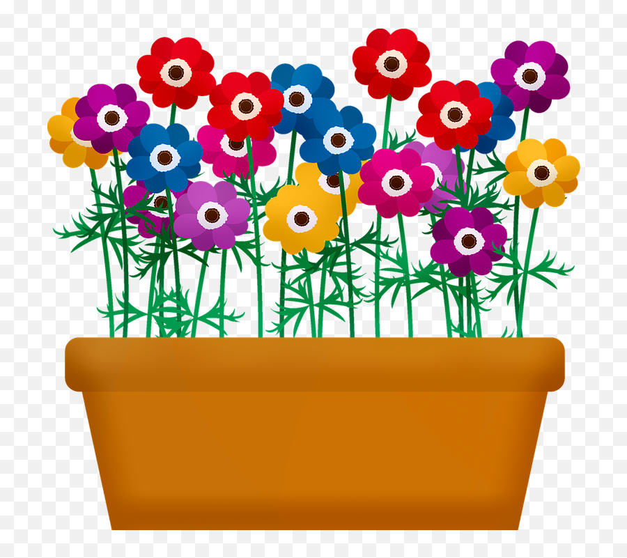 Flower Box Png - Flowerbox Flowers In Pot Flowers Garden Flowers And Plants Clipart,Garden Flowers Png