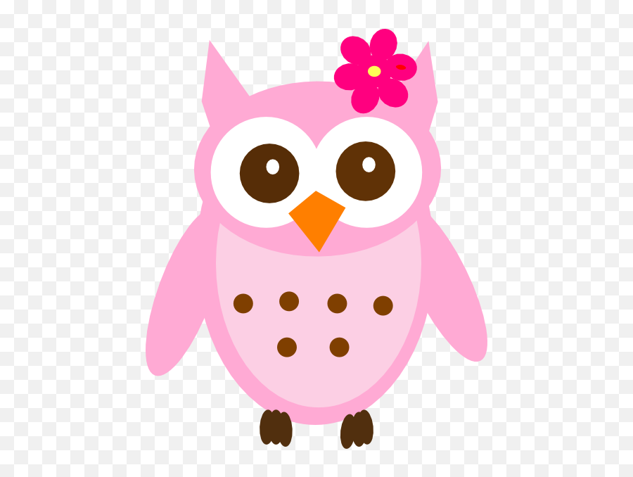 Clip Art Baby Owl - Pink Owl Clipart Png,Owl Clipart Png