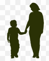 Madre E Hijo Png Image - Mother And Son Silhouettes,Madre Png