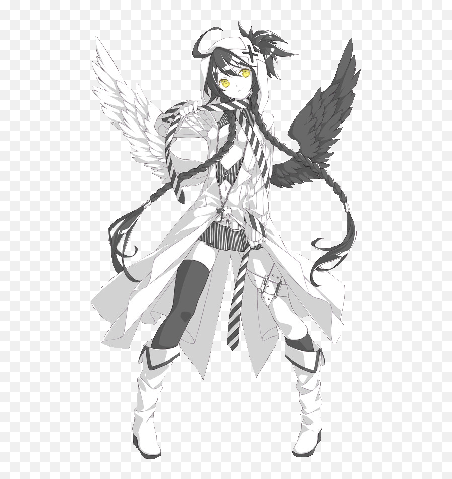 Black And White Anime Png - Supernatural Creature,Black And White Anime Png