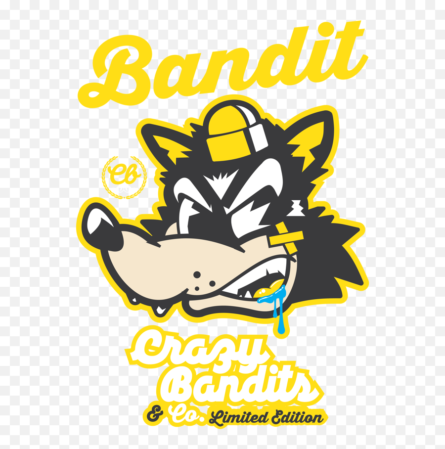 Crazy Bandits Co - Cartoon Characters For Clothing Line Png,Bandit Logo