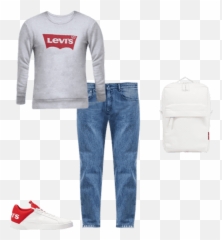 Logo Crewneck Sweatshirt - Long Sleeve Png,Levis Logo Png