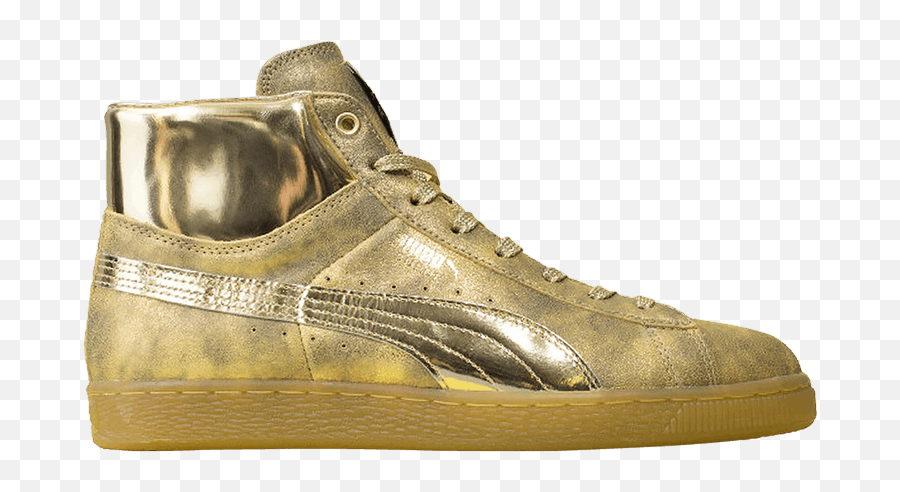 Meek Mill X Suede Classic Mid 24k Gold - Meek Mill Gold Pumas Png,Meek Mill Png