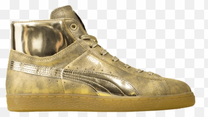 Meek Mill X Suede Classic Mid 24k Gold - Meek Mill Gold Pumas Png,Meek Mill Png