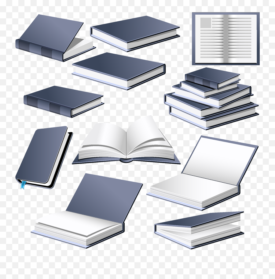 Download Books Vector - 3d Composition Of Books Png,Book Vector Png