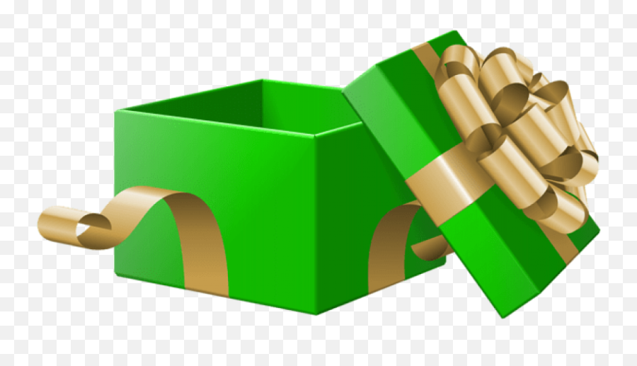 Free Png Open Gift Box Green Transparent Images - Open Blue Gift Box,Box Transparent Background