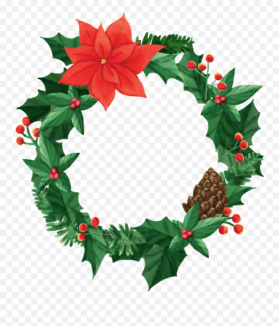 Free Transparent Wreath Png Download - Christmas Crown Transparent Clipart,Holly Garland Png