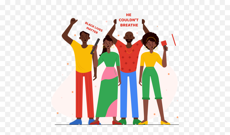 Free Black Lives Matter Illustration Pack From People - Protest Illustration Black People Png,Blm Icon