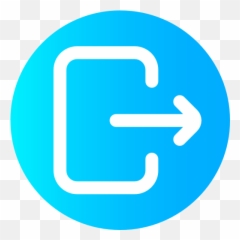Exit - Free signs icons Icon Round Blue png