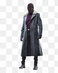 Baron Zemo Black Wool Coat Next Leather Jackets - Falcon And The Winter Soldier Png