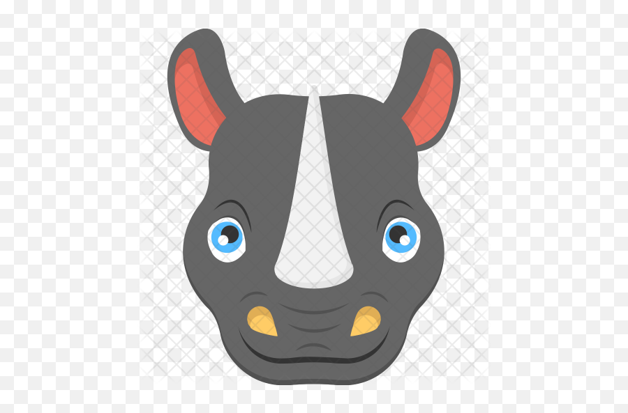 Rhino Icon - Wild Animals Face Clipart Png,Rhino Png