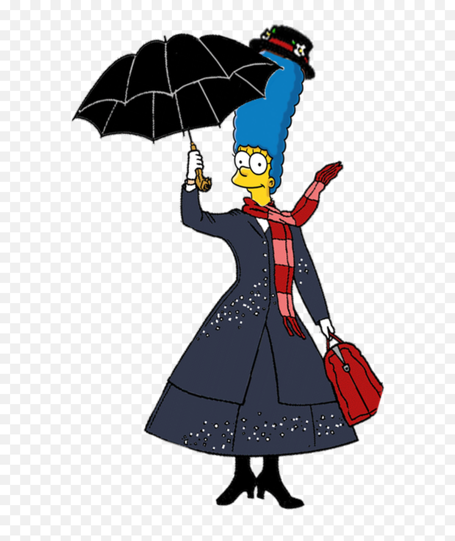 Marge Simpson As By Clip Art Transparent Stock - Los Simpson Los Simpsons Mary Poppins Png,Los Simpson Png