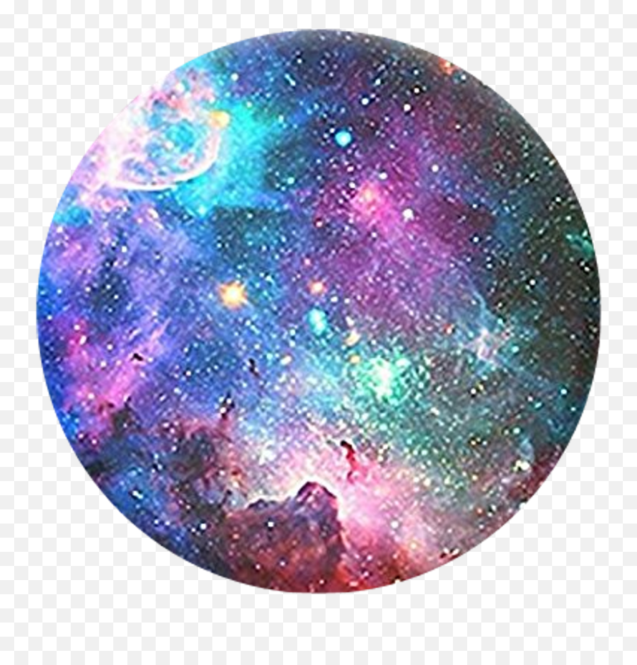 Download Galaxy Circle Moon Space Rainbow Aesthetic Tumblr - Galaxy Popsocket Png,Tumblr Stars Png