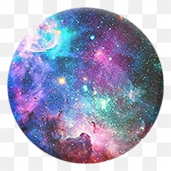 Download Galaxy Circle Moon Space Rainbow Aesthetic Tumblr - Popsocket png