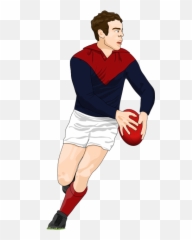 Download Mullets Moustaches And Short Shorts - Afl Football Transparent Rugby Cartoon Png